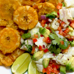 Ceviche with Tostones