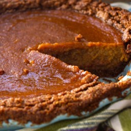Chai Spiced Butternut Squash Pie Recipe with Gluten-Free Pecan-Walnut Crust