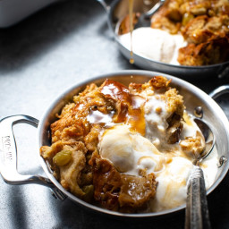 Challah Bread Pudding With Bourbon Sauce