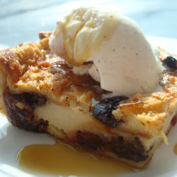 Challah Bread Pudding with Chocolate and Cherries (Pareve)