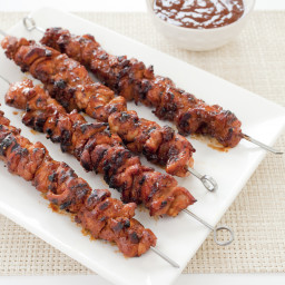 Charcoal-Grilled Barbecued Chicken Kebabs