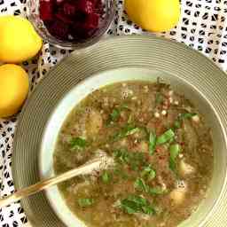 Chard Lentil Soup, Lebanese-Style
