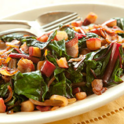 Chard with Bacon and Apple