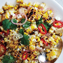 Charred and Raw Corn with Chile and Cheese