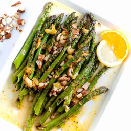 Charred Asparagus with Warm Citrus Sauce