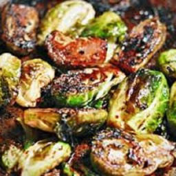Charred Brussell Sprouts with Balsamic Reduction