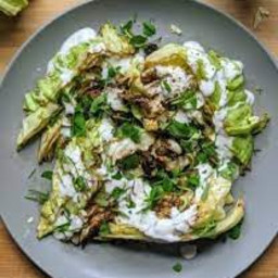 Charred Cabbage with Apples and Toasted Walnut Sauce