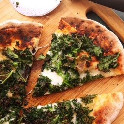 Charred Kale Pizza With Garlic