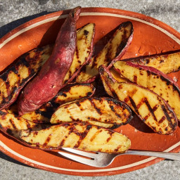 Charred Sweet Potatoes with Honey and Olive Oil