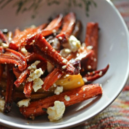 Charred, Oven-Roasted Carrot Salad With Feta Cheese