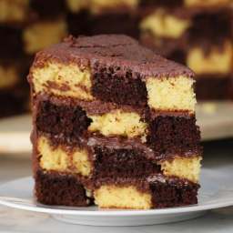 Checkerboard Cake Recipe by Tasty
