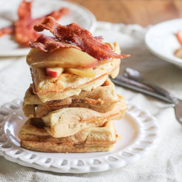 Cheddar, Apple and Bacon Waffle