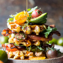 Cheddar Cornbread Waffle BLT with Chipotle Butter.