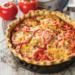 Cheddar-Dill Tomato Pie