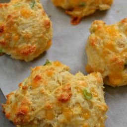 Cheddar Drop Biscuits with Chive Butter