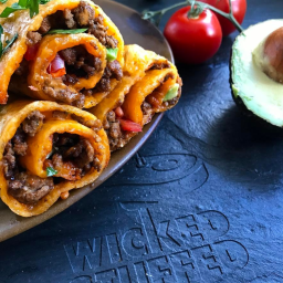 Cheddar-Wrapped Taco Rolls {Keto, Grain-Free)