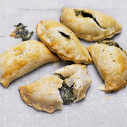 Cheese and spinach pasties