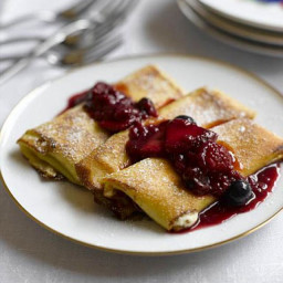 Cheese Blintzes with Mixed Berry Sauce Recipe