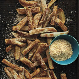 Cheese-dusted potato fries