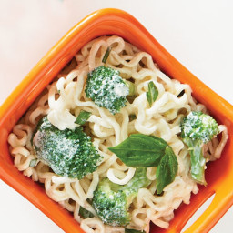 Cheese Sauce Broccoli Noodle Bowl