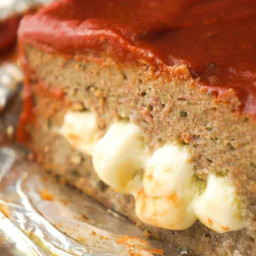 Cheese Stuffed Ground Chicken Meatloaf