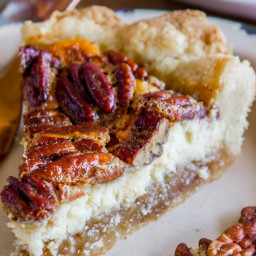 Cheesecake Pecan Pie (Make Ahead!)