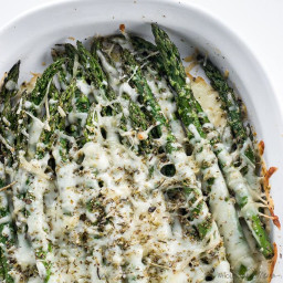 Cheesy Asparagus - 5 Ingredients (Low Carb, Gluten-free)