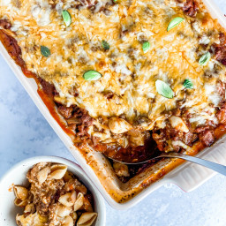 Cheesy Beef and Shells Casserole