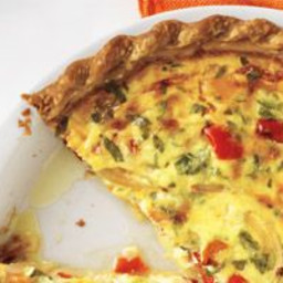 Cheesy Bell Pepper and Herb Quiche