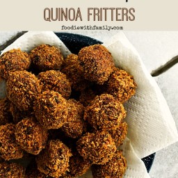 Cheesy Black Bean Chipotle Quinoa Fritters