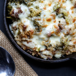 Cheesy Broccoli and Rice Casserole with Sausage