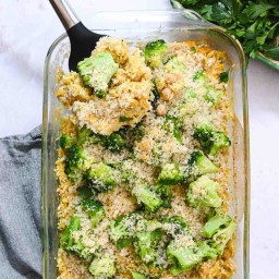 Cheesy Broccoli Rice Casserole (Vegetarian)