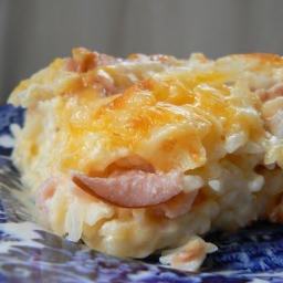 Cheesy Canadian Bacon and Hashbrown Casserole