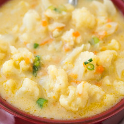 Cheesy Cauliflower Soup Recipe