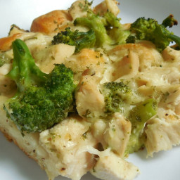 Cheesy chicken & broccoli alfredo bubble up