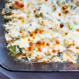 Cheesy Chicken and Broccoli Casserole {THM-S, Low Carb}