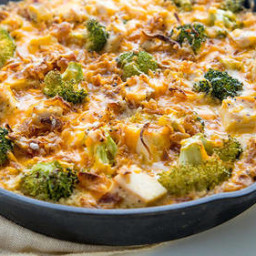 Cheesy Chicken and Broccoli Quinoa Skillet