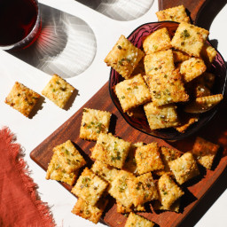 Cheesy Chive & Onion Crackers