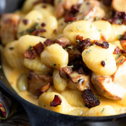 Cheesy Gnocchi with Smoked Pork and Bacon