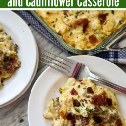 Cheesy Ground Beef & Cauliflower Casserole (Keto)