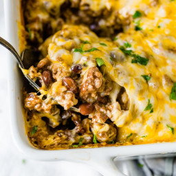 Cheesy Ground Beef & Rice Mexican Casserole (+ Video)