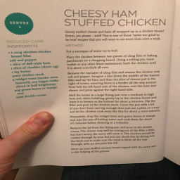 Cheesy Ham Stuffed Chicken