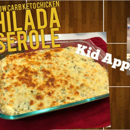 Cheesy Low Carb Keto Chicken Enchilada Casserole