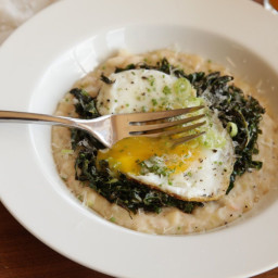 Cheesy Mashed White Beans With Kale, Parmesan, and a Fried Egg Recipe
