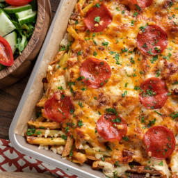 Cheesy Oven Baked Pizza Fries