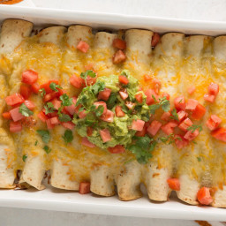 Cheesy Pork Enchiladas with Guacamole