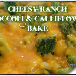 CHEESY RANCH BROCCOLI and CAULIFLOWER BAKE
