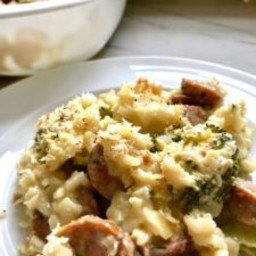 Cheesy Sausage Broccoli Casserole ~ Talking Meals