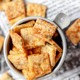 Cheesy Sourdough Discard Crackers Recipe ~ Barley & Sage