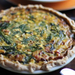 Cheesy Spinach Quiche with Bacon